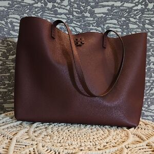 Tory Burch Rich Brown Leather Tote